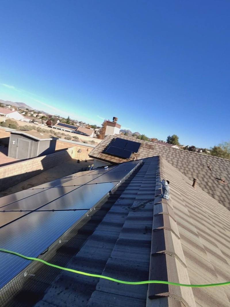 Solar panel cleaning Murrieta CA residential tile roof system